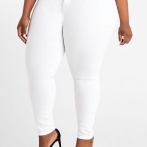 NEW D&Co plus size pants 28W white womens